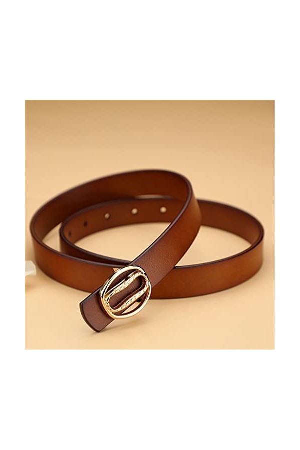 JJZXD Ceinture Noir Black All-match Courroie de décoration simple Coréens Style avec Jupe Jeans ceinture Color : Brown, Size