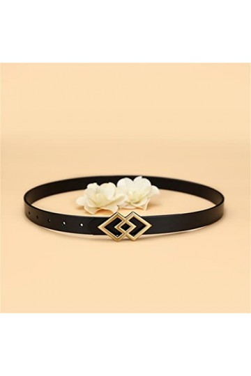 JJZXD Ceinture Noir All-match Simple Ceinture décorative de style coréen Color : Black, Size : 90~120cm 