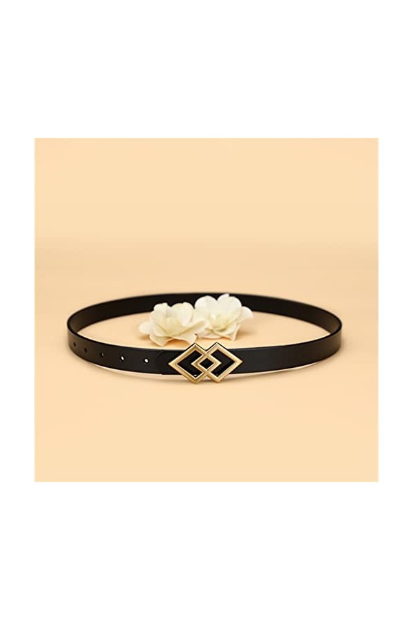 JJZXD Ceinture Noir All-match Simple Ceinture décorative de style coréen Color : Black, Size : 90~120cm 