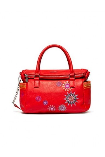 Desigual Bols_ada Loverty, Sac à Femme, Rouge Rojo , 14x24x33 cm B x H x T 