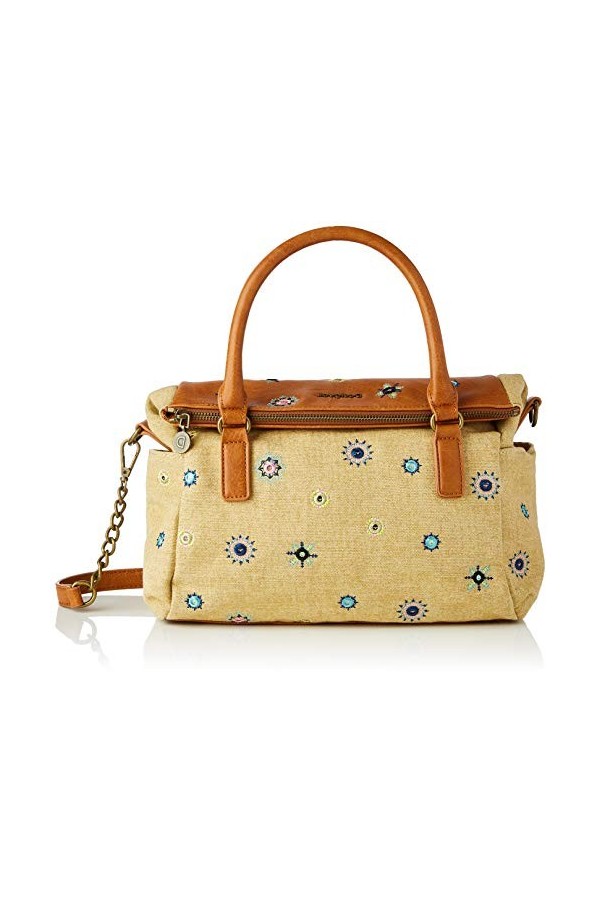 Desigual Fabric Hand Bag, Handbag Femme, Marron, Taille Unique