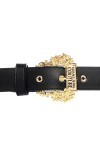 Versace Jeans Couture Ceinture 75VA6F01 71627 899 - Noir avec Boucle Or Taille 105 cm, Noir , 105