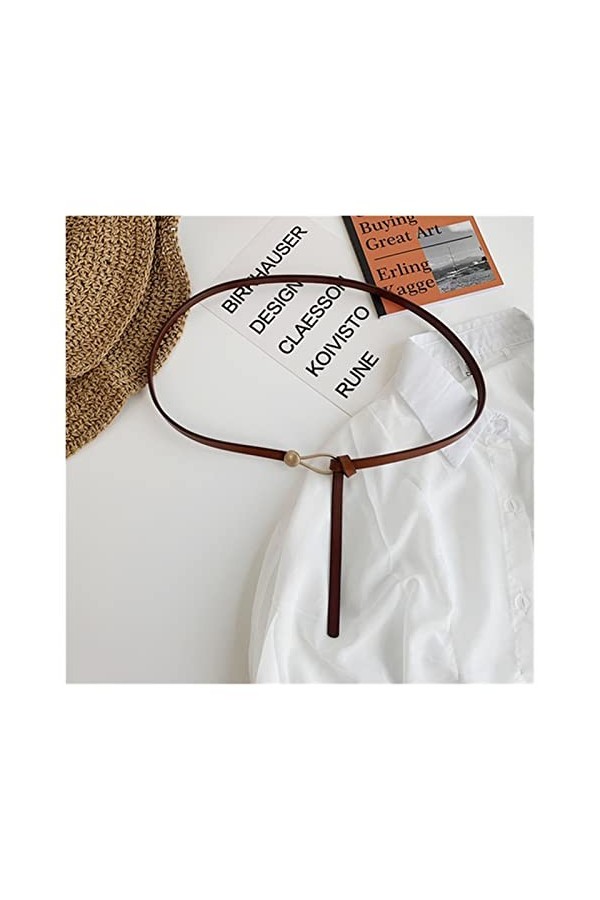 BAtlam Ceinture pour Dames Costume Ceinture Fine pour Femme Ceinture décorative pour Femme Mode Robe Noire Pull Ceintures Lo