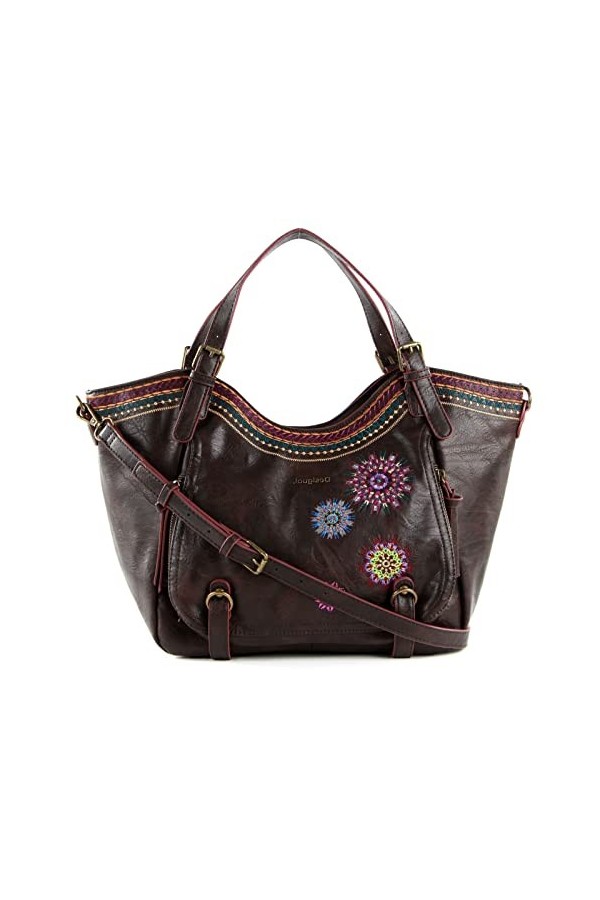 Desigual Accessories PU Shoulder Bag, Femme, Marron, U