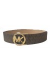 Michael Kors 556277C Ceinture pour femme avec logo marron et matériel doré, marron, X-Large