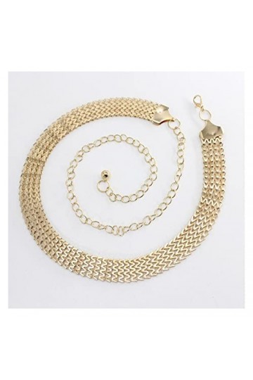 Chaîne Ceinture Femmes Dame Taille Haute Or Ceintures Ceinture Robe de soirée Chaîne en métal Ceinture Couleur : Or Taille :