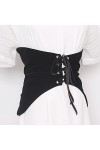 n/a Automne et Hiver Polyvalent Mode Femmes Noir Ceinture Taille Cravate Fermeture éclair Velours Sangles Ceinture