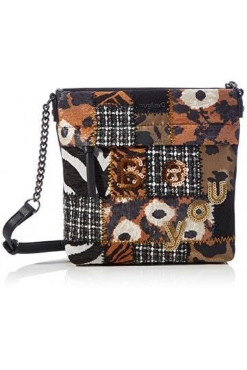 Desigual Femme Accessories Tissu Sac de sport Across, Noir, Taille unique EU