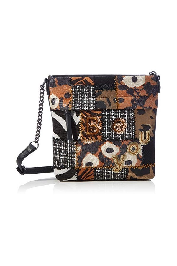 Desigual Femme Accessories Tissu Sac de sport Across, Noir, Taille unique EU