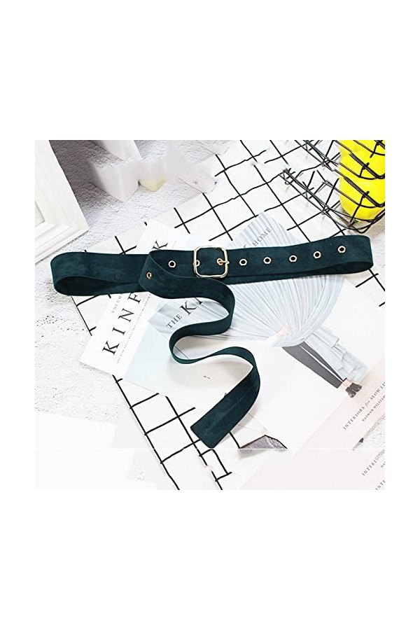 Ceintures habillées pour Femmes Ceinture Longue pour Femme Boucle carrée dorée Ceintures pour Dames Manteau Pull Robe Ceintur