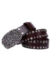 COLIFAS Ceinture Punk en Cuir pour Femme, Ceinture cloutée pour Femme, Ceinture en Cuir pour Robe avec Ceinture Boucle Serpen