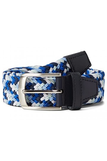 Johnston & Murphy Ceinture tissée en tricot extensible, bleu/multicolore, 40