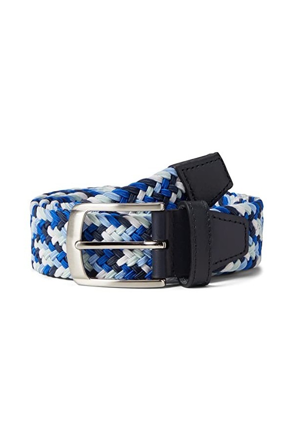 Johnston & Murphy Ceinture tissée en tricot extensible, bleu/multicolore, 40