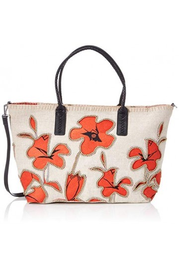Desigual Bols_Hibiscus Rock Holbox Sac à main pour femme Rouge rojonanja 