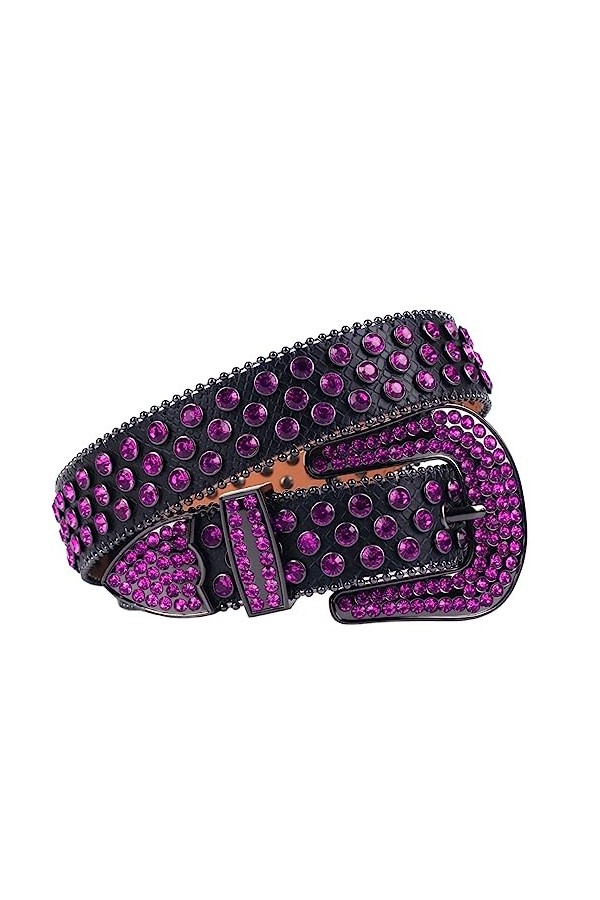 Ceinture en strass style gothique homme femme mode décontractée cristal diamant ceinture accessoires jeans