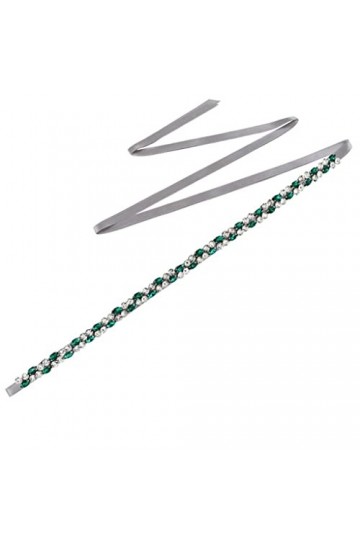 MJWDP Ceinture de Mariage en Strass Vertes for Robes Ceinture Brillante Ornements de mariée for la fête des Femmes de de la D