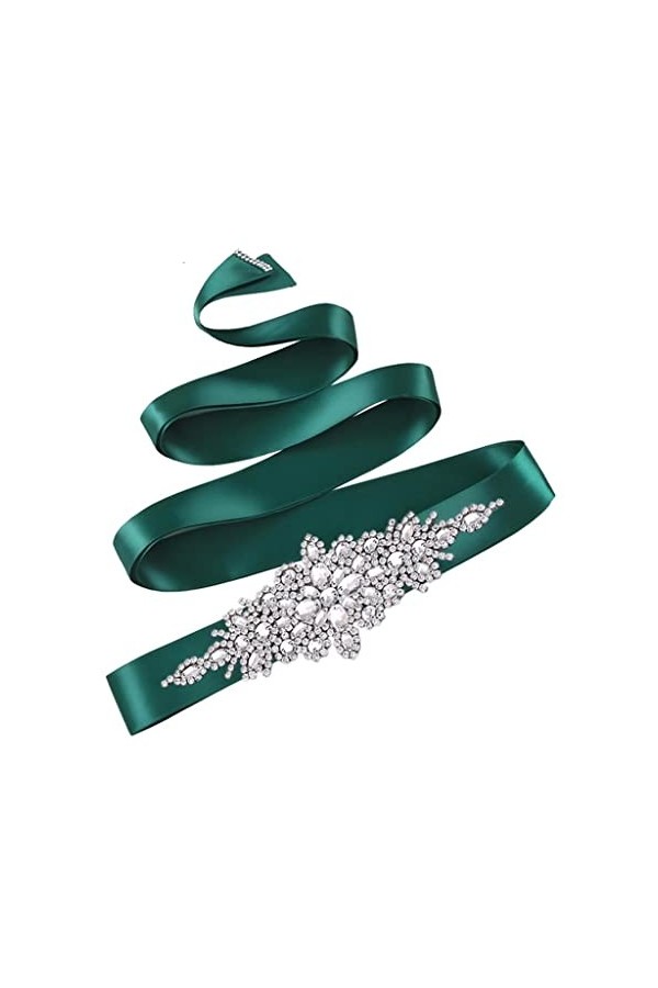 MJWDP Rhingestone Bridal Belt Fait à la Main Robes de Demoiselle dhonneur Femme Femme Bridal Sash Belt Night Robe Accessoire