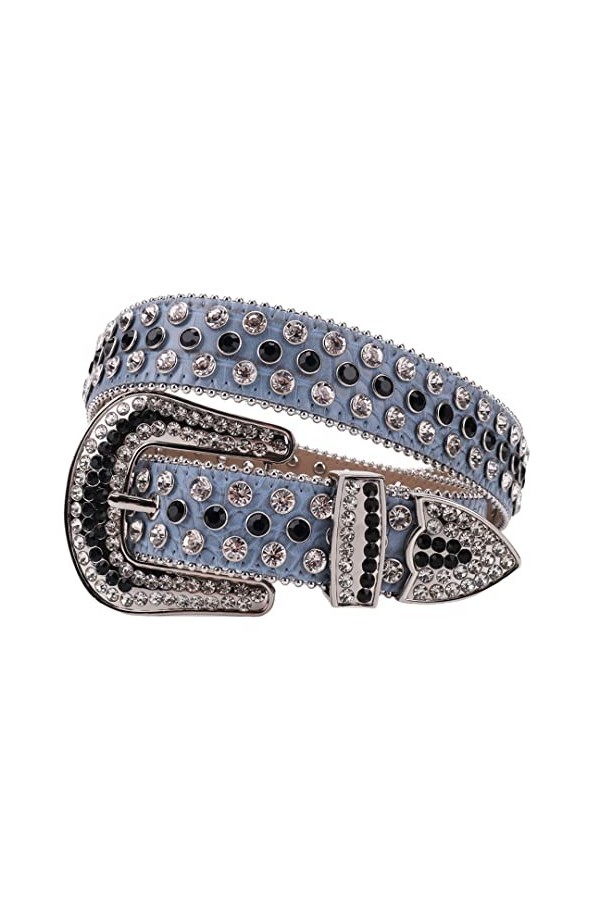 Ceinture vintage de luxe avec strass pour homme et femme