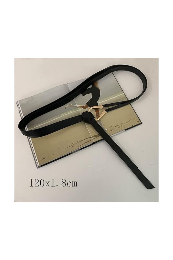 THYKL Ceintures pour femme en cuir souple avec nœud