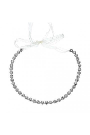 JJZXD Strass Ceinture de Mariage Femmes Robe Accessoires Cristal Fleur mariée Ceintures Ceintures Demoiselles dhonneur Cadea