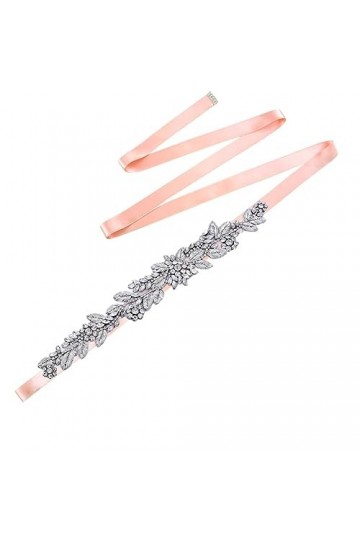 Pulcykp Ceinture de mariée scintillante pour robe de mariée, accessoire de demoiselle dhonneur, ceinture faite à la main, Vn