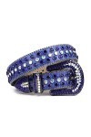Ceinture en strass occidentaux pour femmes, bracelet en diamant de luxe, boucle large, rivet, rouge/noir, 112