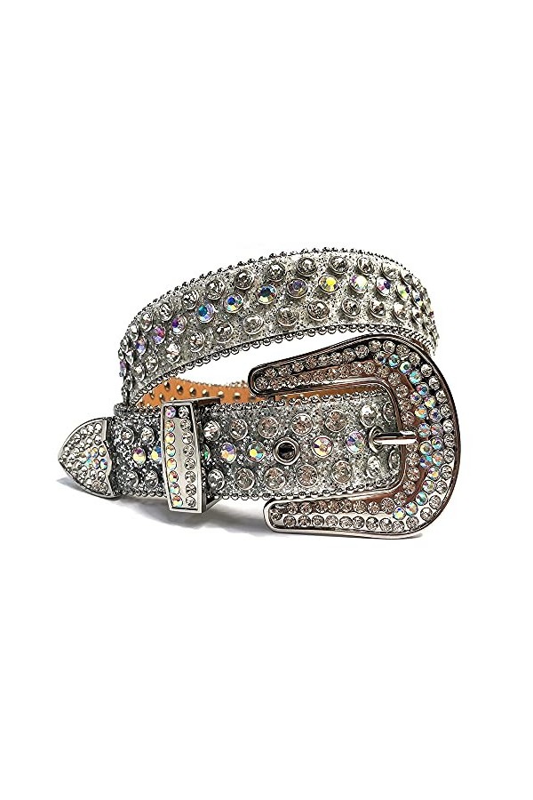 Ceintures de luxe pour homme et femme avec strass en jean et strass, rose rouge, 112