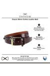 Trafalgar Cortina Ceinture en cuir Largeur 30 mm, acajou, 53