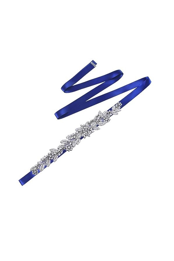 Pulcykp Ceinture de mariée scintillante pour robe de mariée, accessoire de demoiselle dhonneur, ceinture faite à la main, Ru