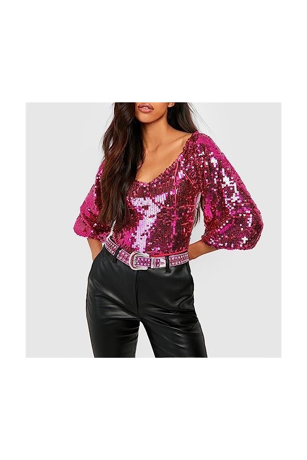 Ceintures en cuir strass pour femme avec boucle ardillon, sangle de cowgirl en diamant violet