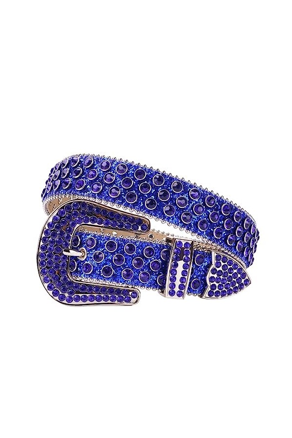 Ceinture vintage de luxe avec strass pour homme et femme