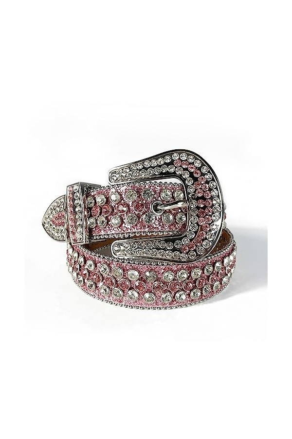 Sangle de luxe Western Strass Diamant Ceinture Sangle Sangle Hommes Femmes Cristal Coloré Décoratif Punk Ceintures