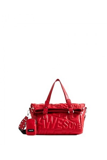Desigual Bols_pompeya Loverty, Sac à Main Femme, Rouge, Taille Unique