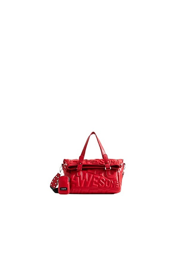 Desigual Bols_pompeya Loverty, Sac à Main Femme, Rouge, Taille Unique