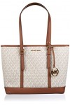 Michael Kors Jet Set Travel Signature Small Top Zip Shoulder Tote - Vanilla