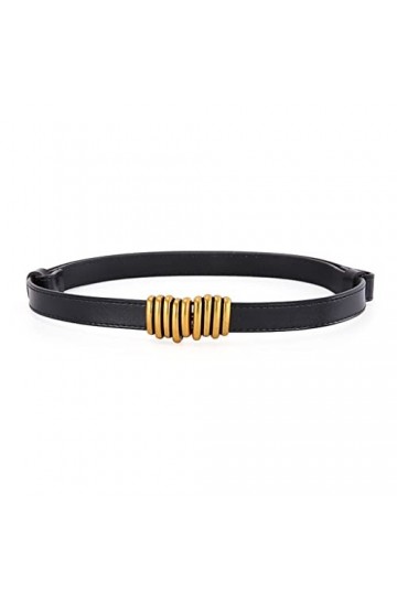 ZYXLB Ceinture en Cuir rétro for Femme Ceinture à boucler Ceinture de Manteau Femme étudiants Cent Ceinture Color : Argento,