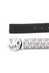 Michael Kors Belt I Silver-Black I Genuine Leather I Reversible Belt Large