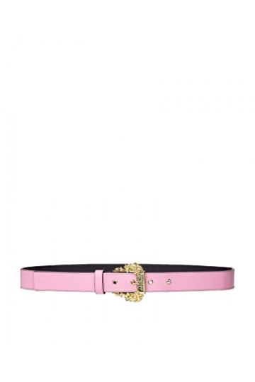 Versace JEANS COUTURE Ceinture rose pour femme avec boucle baroque logo 90 , rose, 90 cm