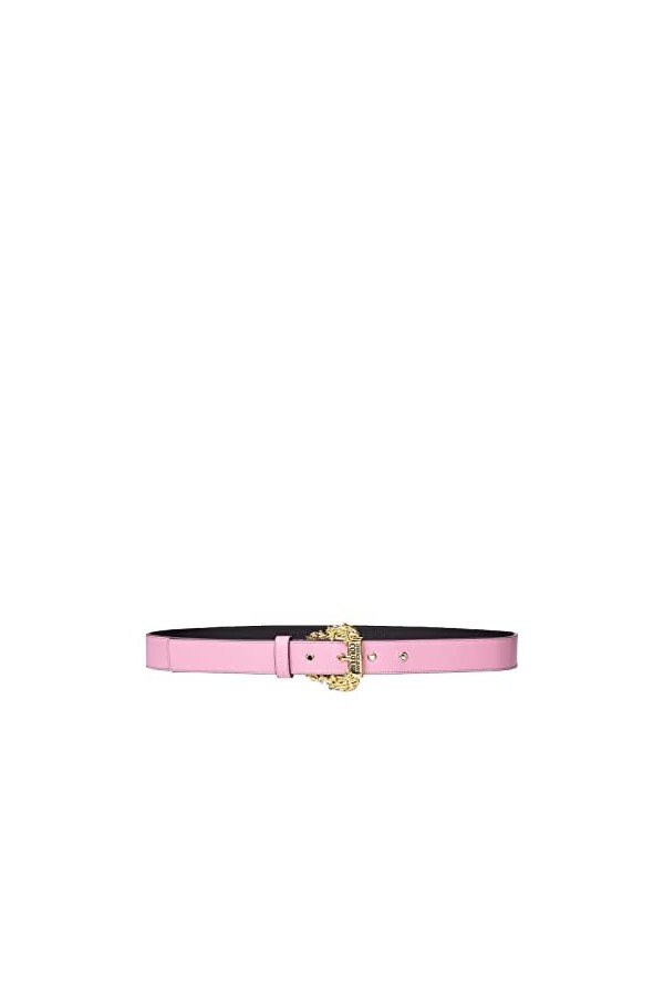 Versace JEANS COUTURE Ceinture rose pour femme avec boucle baroque logo 90 , rose, 90 cm