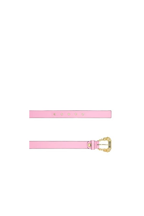 Versace JEANS COUTURE Ceinture rose pour femme avec boucle baroque logo 90 , rose, 90 cm