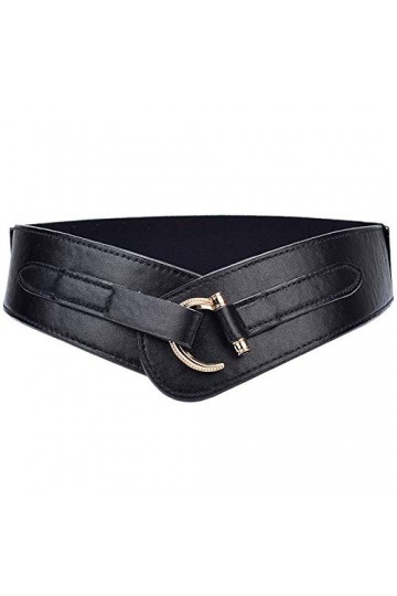 Femmes Ceinture Corset Femmes Ceinture en Cuir Crochet de Mode Boucle Conçue Large Taille Ceinture Pull Manteau, Manteau en D