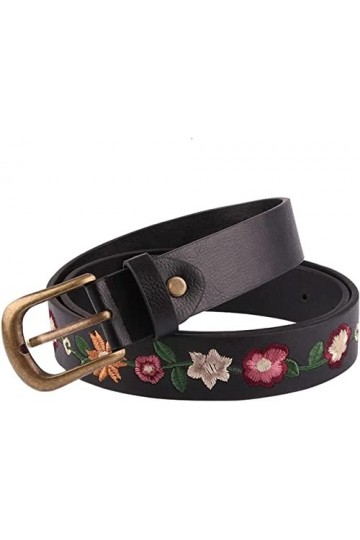 Ceinture Femme Décorative Brodée Ceinture Femme Réglable Couleur : A, Taille : 100X3cm A 110X3cm 
