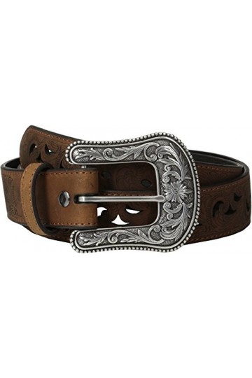 Ariat Ceinture en cuir pour femme Motif cachemire Marron Taille S, marron, S