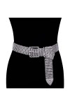 JHYS Taille de la chaîne de Mode, Ceinture Large en Strass pour Femmes en Argent pour la Taille féminine mariée Mariage Crist