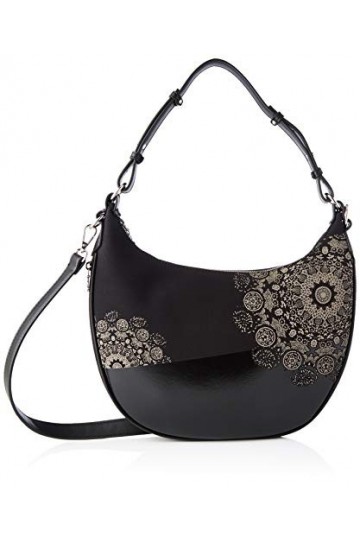 Desigual Bag 2tones Siberia, Crossbody Femme, Schwarz Negro , 25x2.5x36 Centimeters B x H x T 