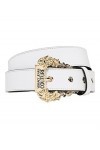 Versace JEANS COUTURE Ceinture blanche pour femme avec boucle baroque logo 95 , Blanc
