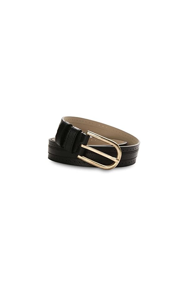 NCKIDESI Ceinture en Cuir Ceintures pour Femmes daffaires Cuir Noir élégant Minimaliste Ceintures pour Femmes Pantalons Cein