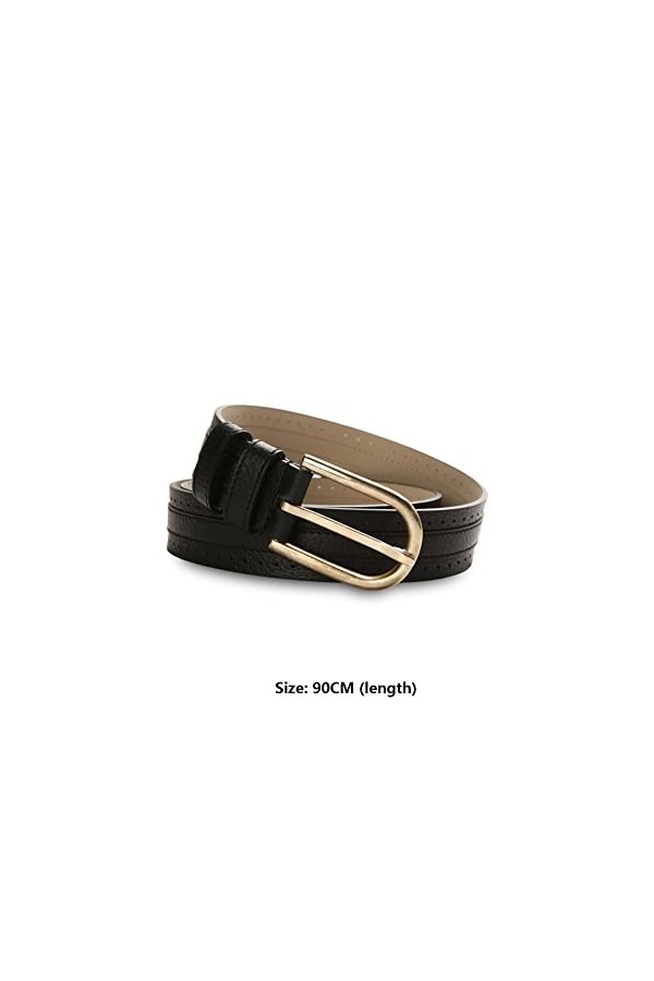 NCKIDESI Ceinture en Cuir Ceintures pour Femmes daffaires Cuir Noir élégant Minimaliste Ceintures pour Femmes Pantalons Cein