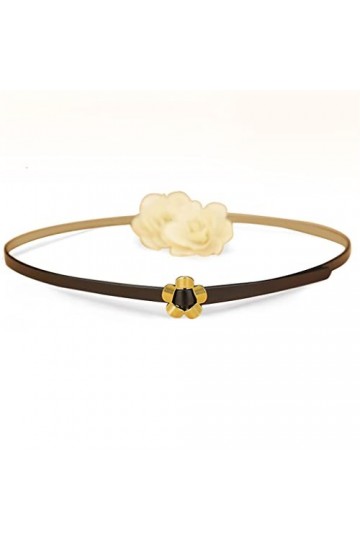 MJWDP Ceinture de la décoration Fine de Femme avec Une Robe Mode Non Poreuse Noire Petite Ceinture à Porter la chaîne de Tail