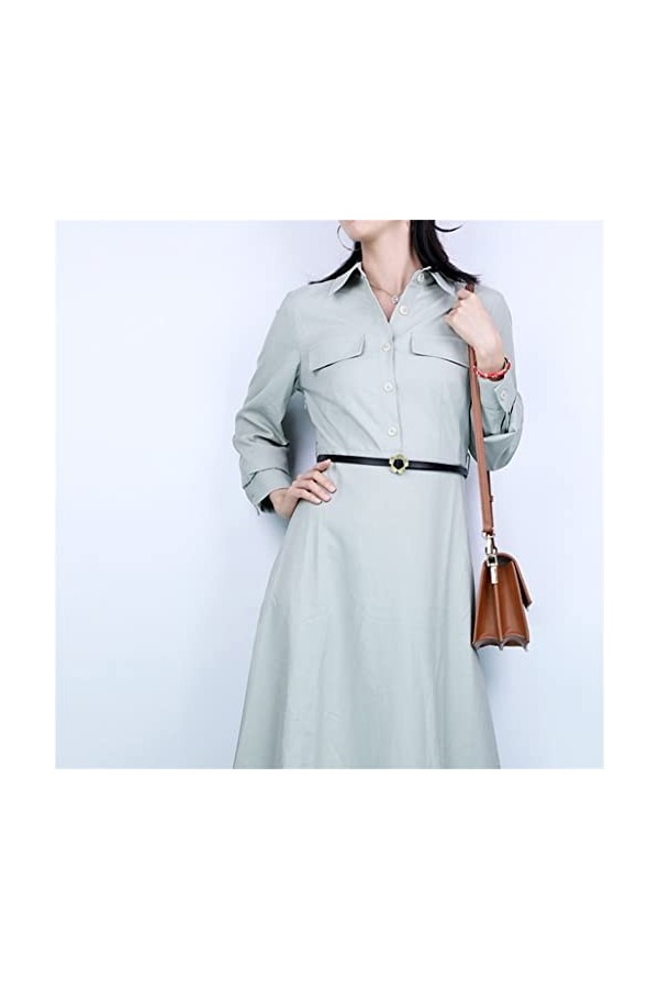 MJWDP Ceinture de la décoration Fine de Femme avec Une Robe Mode Non Poreuse Noire Petite Ceinture à Porter la chaîne de Tail